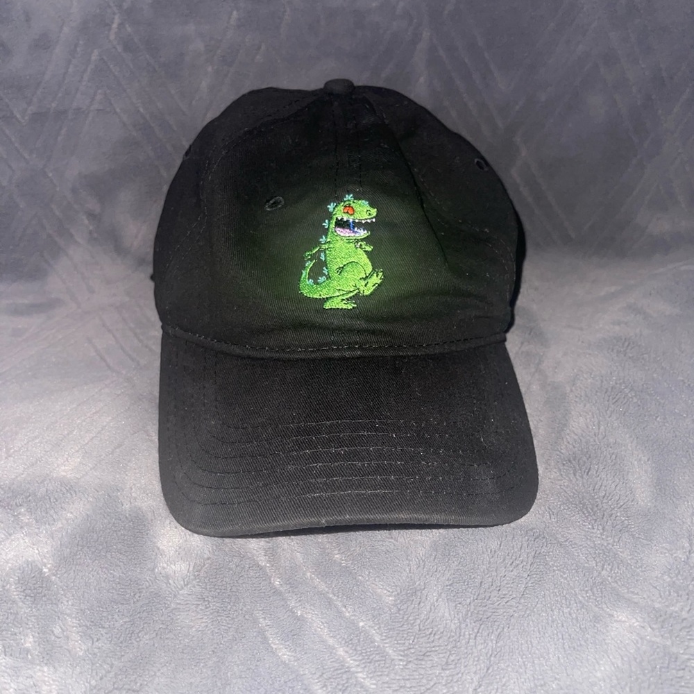Reptar Rugrats Hat Baseball Cap Strapback Adjustable Nickelodeon Black Dad Cap